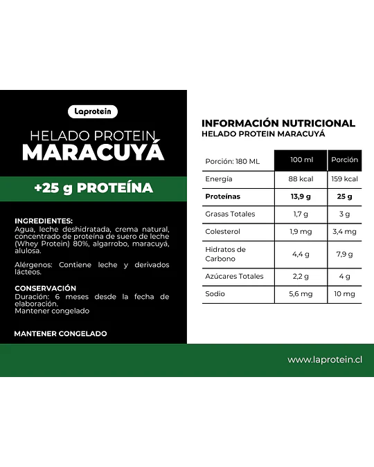 Helado Protein Maracuya 180 ml