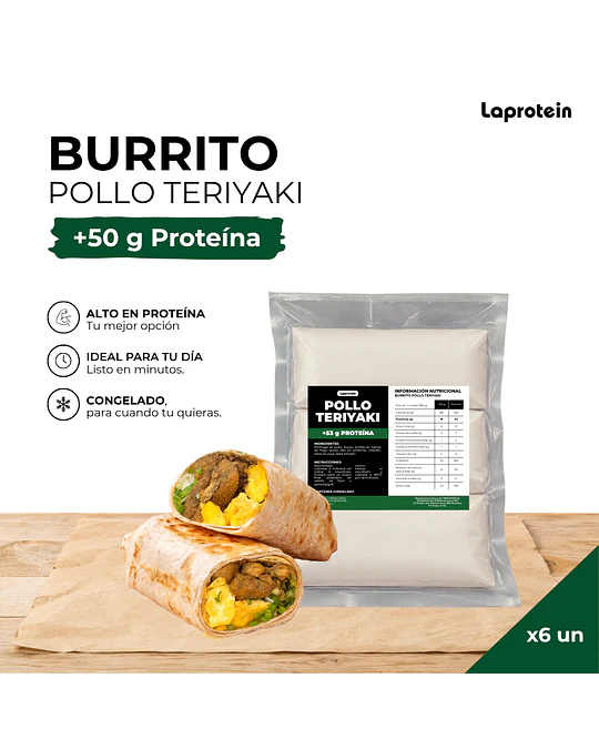 6 Pack Burrito Pollo Teriyaki
