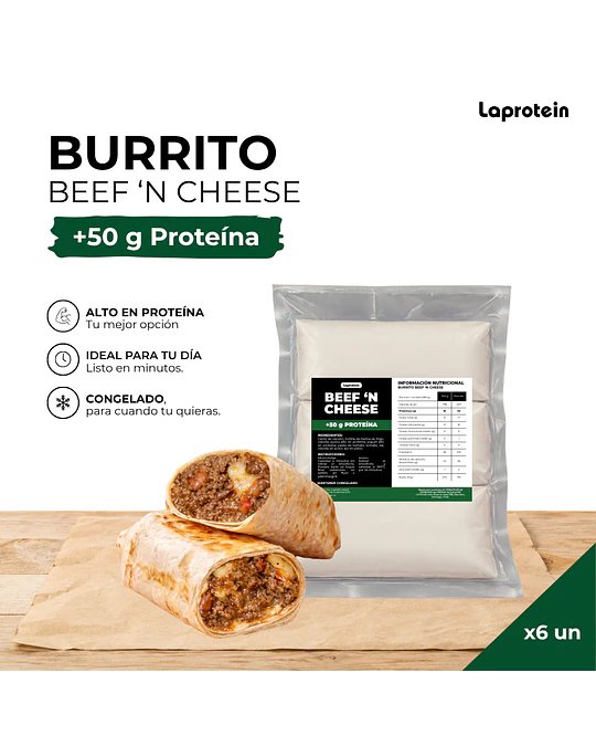 6 Pack Burrito Beef and Cheese