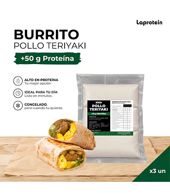 3 Pack Burrito Pollo Teriyaki