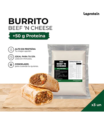 3 Pack Burrito Beef 'n Cheese