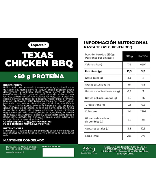 Pasta Protein - Texas Chicken BBQ