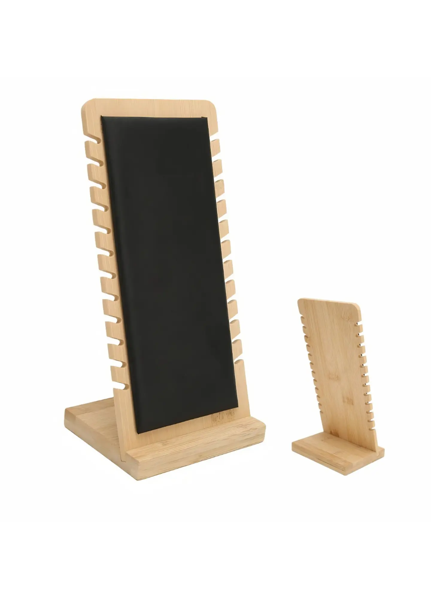 EXHIBIDOR COLLAR MADERA Y TERCIOPELO 1