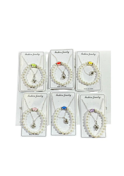CADENA CON PULSERA DE PERLAS