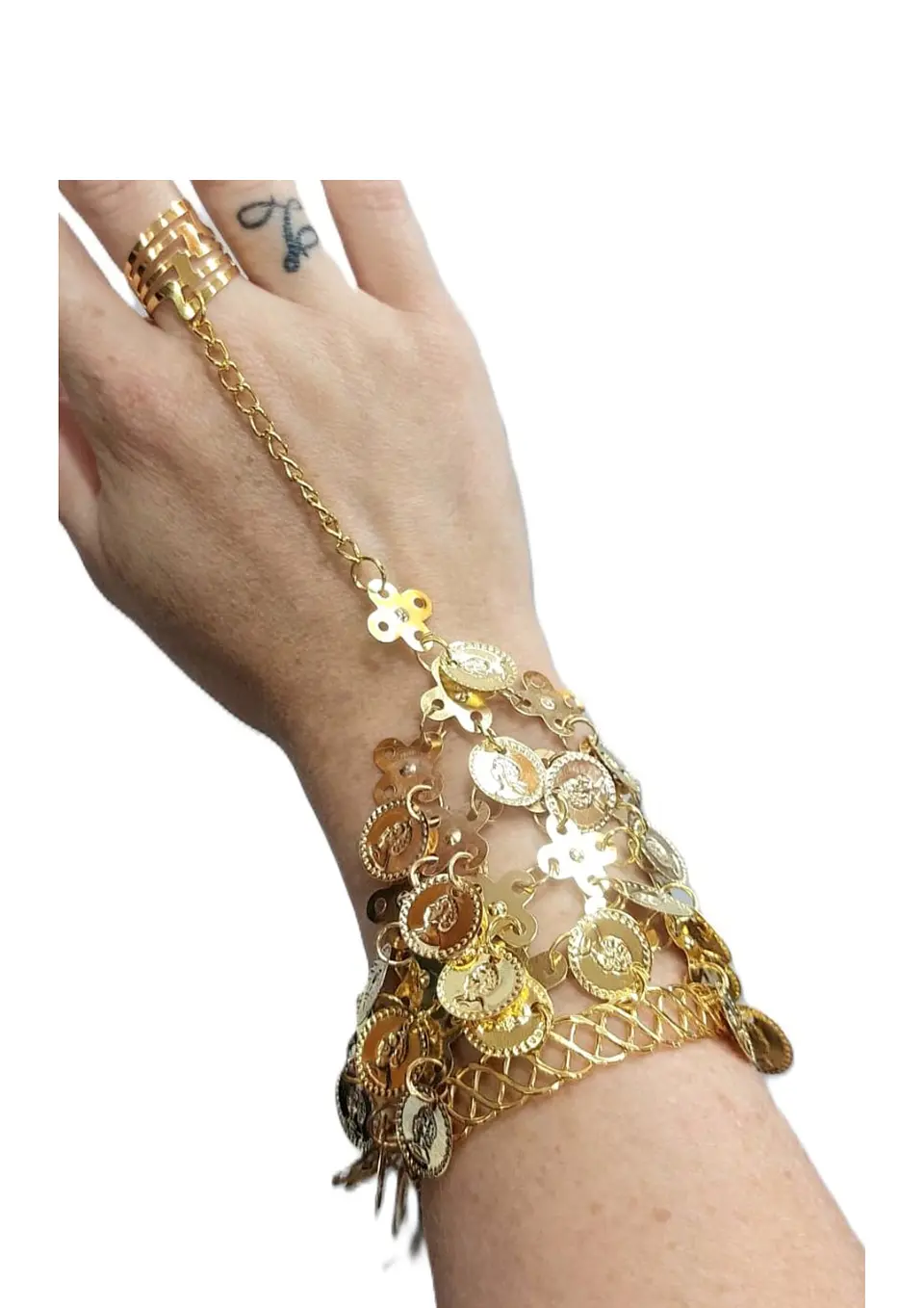 PULSERA ODALISCA MONEDAS CON ANILLO 1