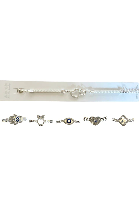 PULSERA PLAT DIF DISEÑOS OJO TURCO
