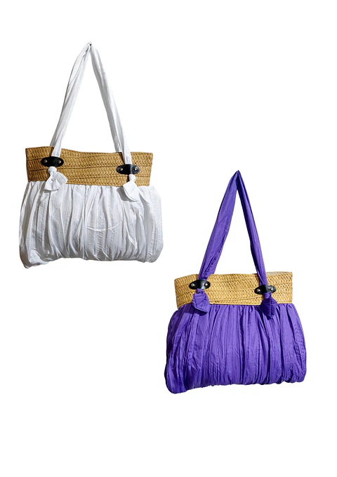 BOLSO GRANDE C/SIMIL RATAN