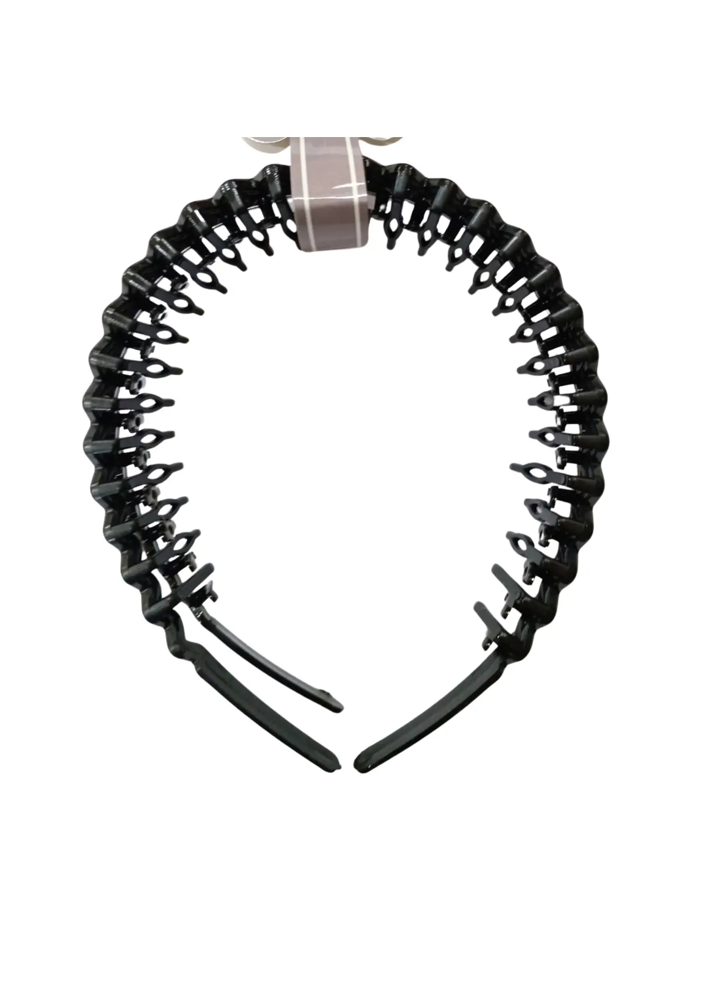 TIARA NEGRA PEINE FLEX X 2 ZIGZAG 1