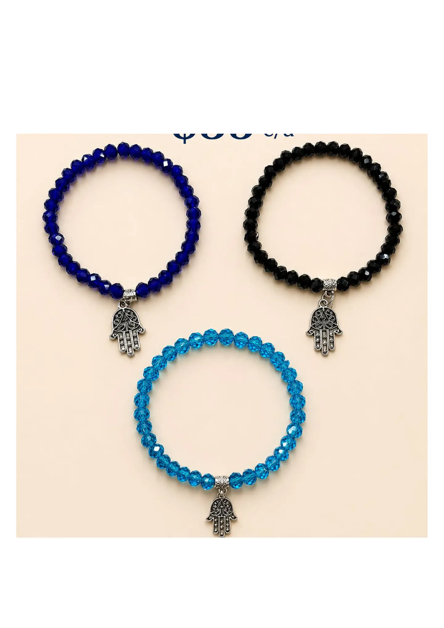 PULSERA DE CRITAL ELASTIZADA C/DIJE 1