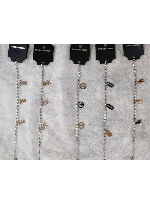 PULSERA ACERO C/DIJES