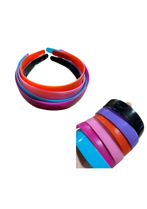 TIARA INFANTIL LISA COLOR X 6
