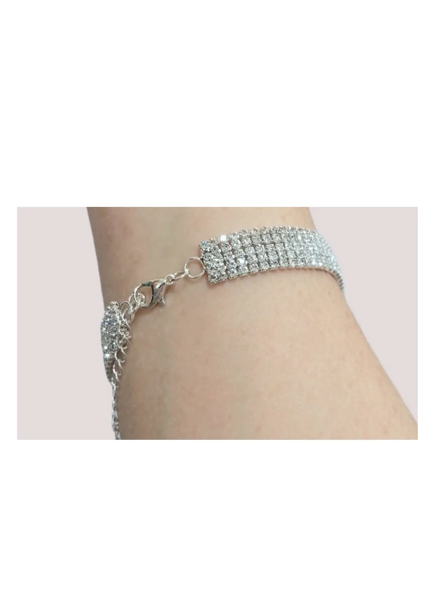 PULSERA ANCHA FLEXIBLE C/ STRASS 1