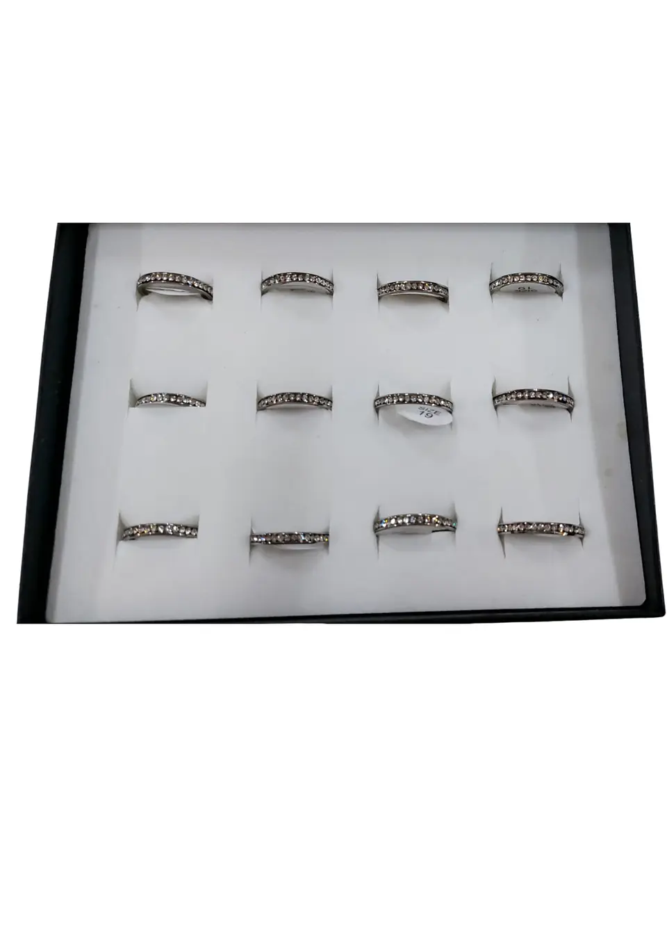 ANILLO CINTILLO PLATEADO C/STRASS 1