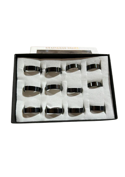 ANILLO ACERO NEGRO LISO