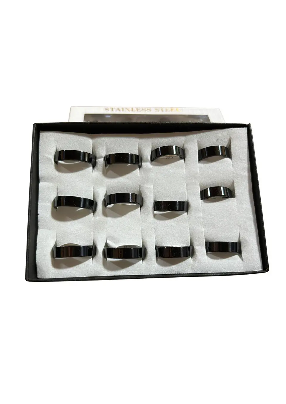 ANILLO ACERO NEGRO LISO 1