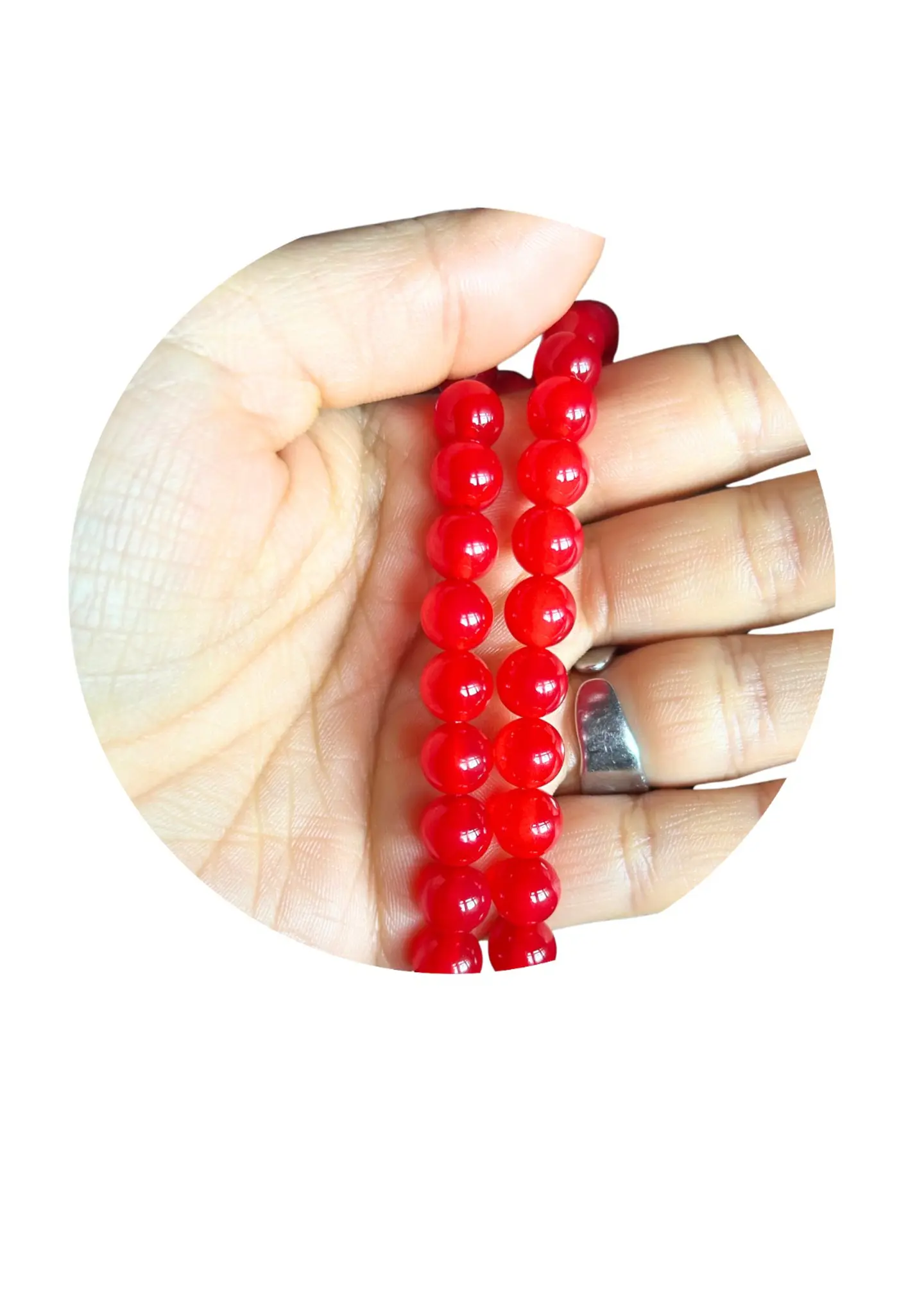 TIRA AGATA ROJA  8MM- 45- 1