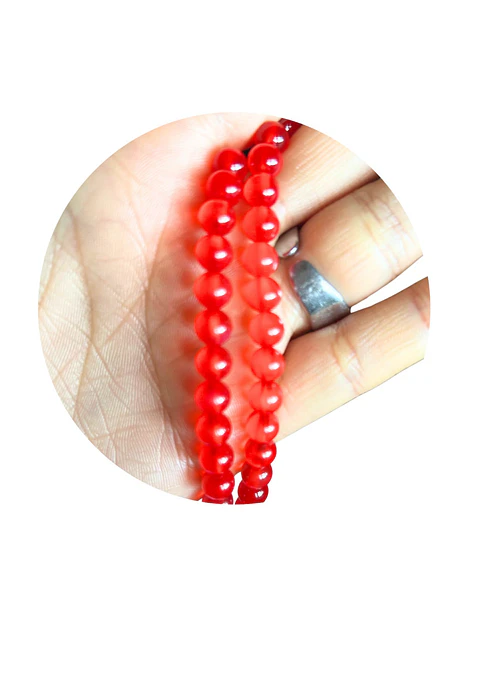 TIRA AGATA ROJA 6MM -60-