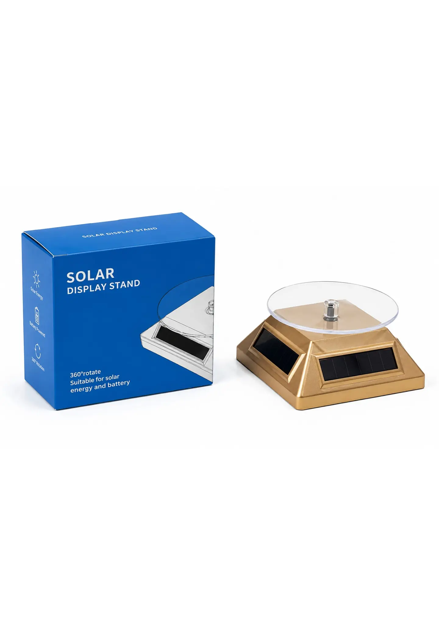 EXHIBIDOR SOLAR BASE CUADRADA 1