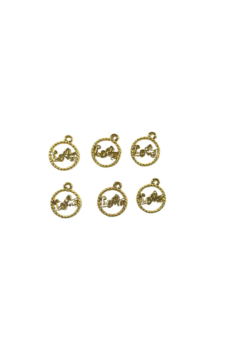 DIJE DORADO LOVE X 6