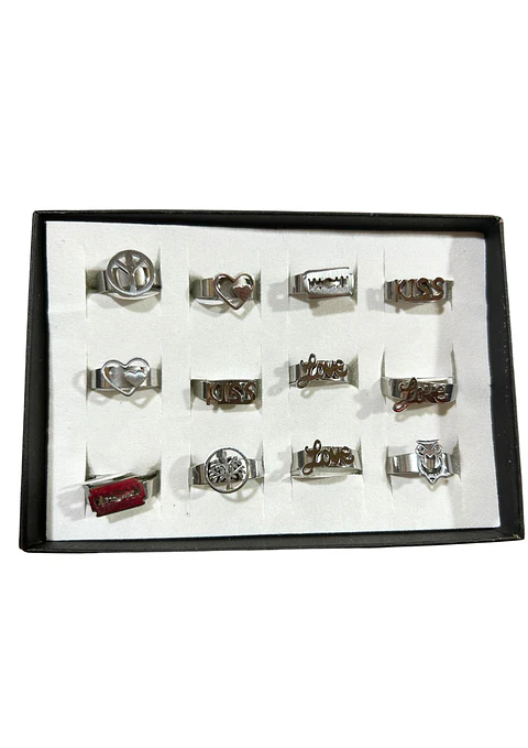 ANILLO ACERO KISS, GILLETE ETC