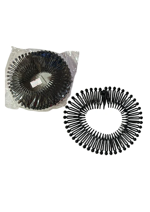 TIARA ZIG ZAG NEGRA x12