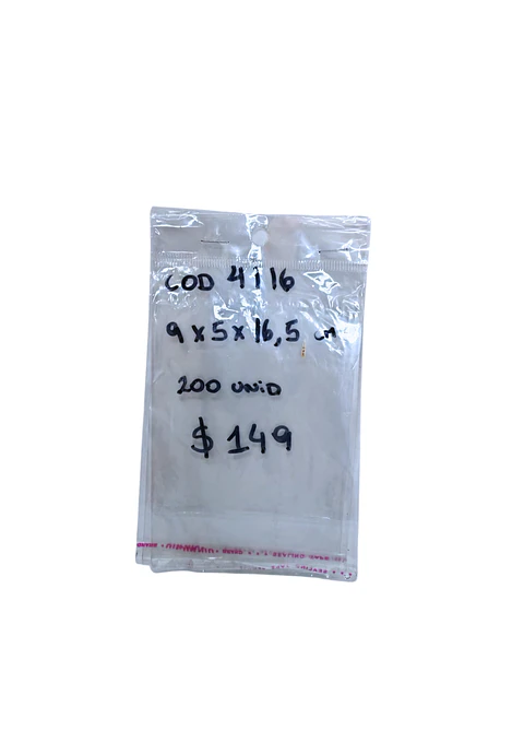 BOLSA AUTO-ADHESIVA 9.5X16.5 X 200