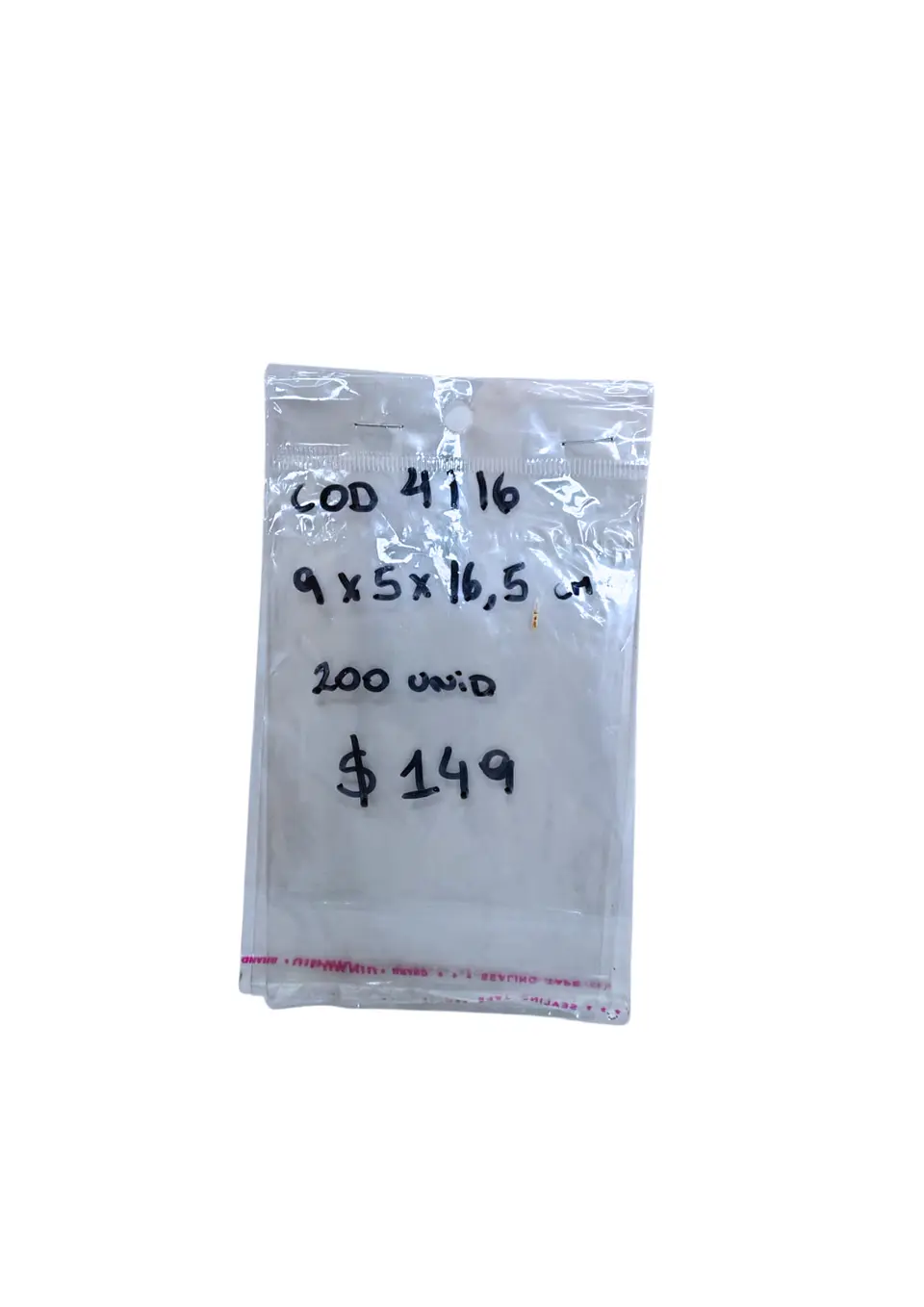 BOLSA AUTO-ADHESIVA 9.5X16.5 X 200 1