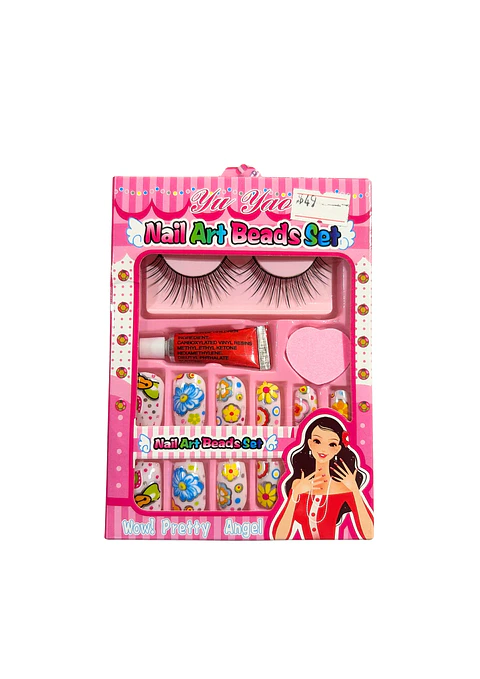 SET UÑAS INFANTILES CON PESTAÑAS Y LIMA