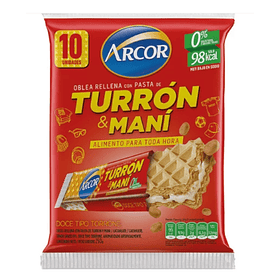 Turron de Mani Arcor x 10 Unidades