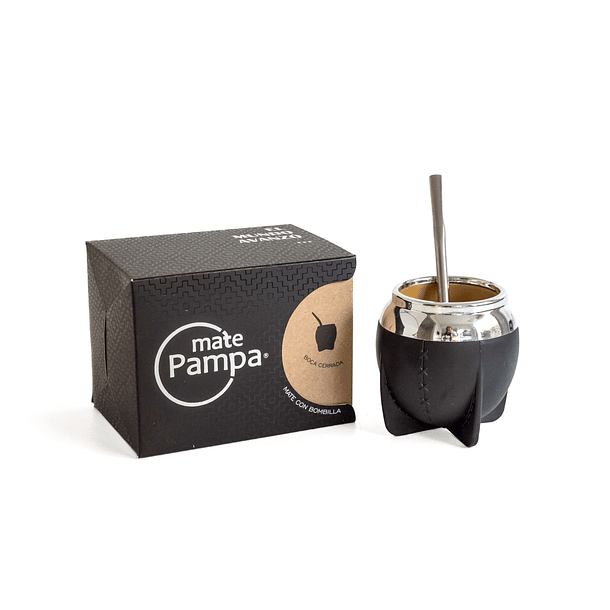 Mate Pampa Tradicional - NEGRO - Boca Cerrada 1