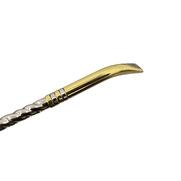 Bombilla Pico Dorado - Torneada  2