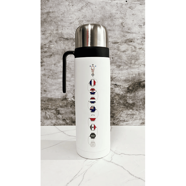 Termo Acero Blanco - Camino Mundial 2022  2