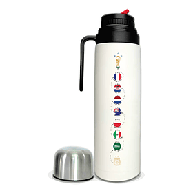 Termo Acero Blanco - Camino Mundial 2022 