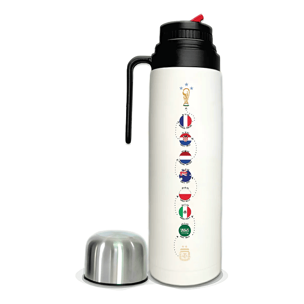 Termo Acero Blanco - Camino Mundial 2022  1