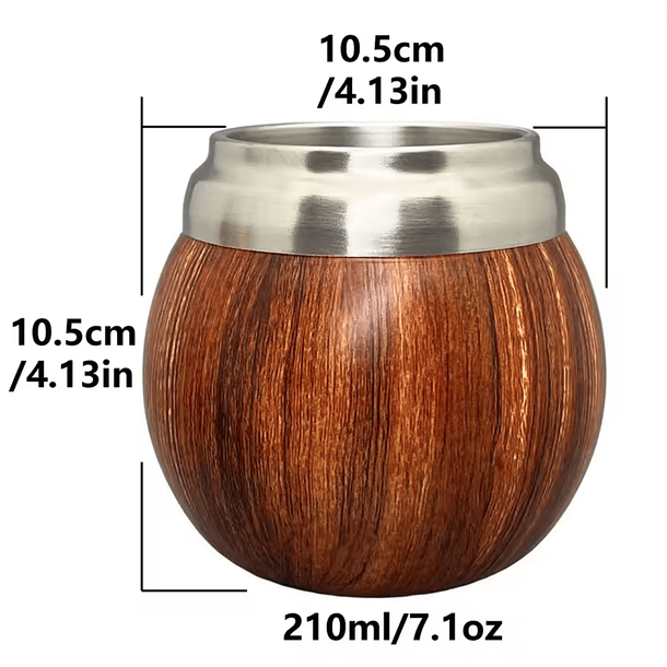 Mate Torpedo Inox  - Madera oscuro 2