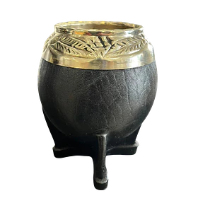 Mate Torpedo Calabaza - Uruguayo - Cincelado - Hojas