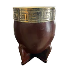 Mate Imperial Artesanal Calabaza  - Virola Pampa - Marron oscuro 1
