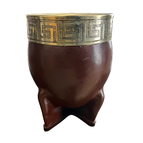 Mate Imperial Artesanal Calabaza  - Virola Pampa - Marron oscuro