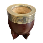 Mate Imperial Artesanal Calabaza  - Virola Pampa - Marron oscuro 2