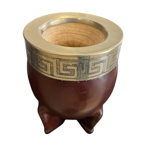Mate Imperial Artesanal Calabaza  - Virola Pampa - Marron oscuro 2