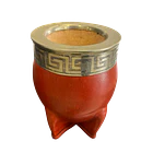 Mate Imperial Artesanal Calabaza  - Virola Pampa - Marron claro 2