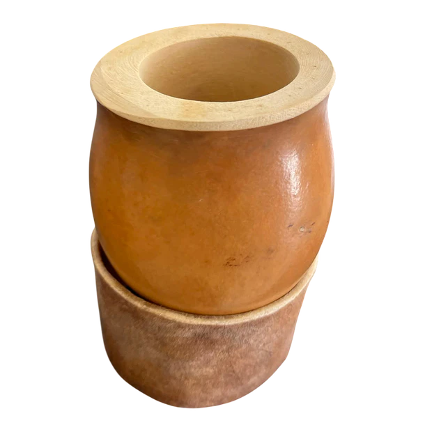 Mate Calabaza Criollo - Base de cuero 2