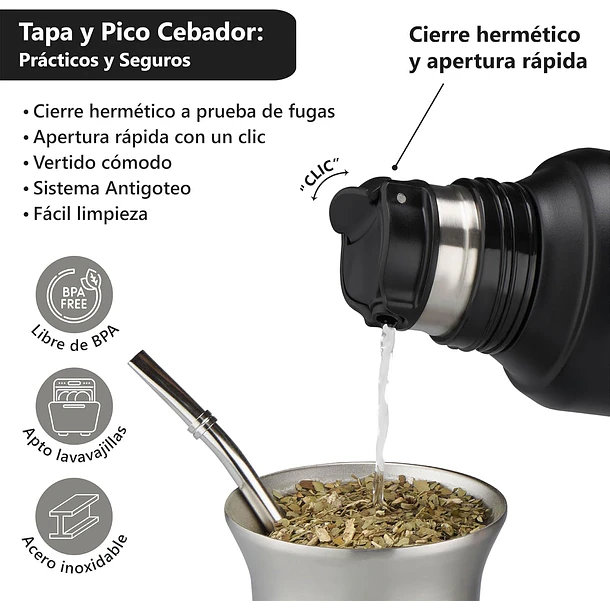 Termo El Paisito 1,2 litro - Mate system 2