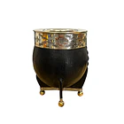Mate Imperial Calabaza Negro | Virola Pampa  - Base Bolita Bronce 1