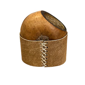 Mate Galleta Calabaza | con Base de Cuero