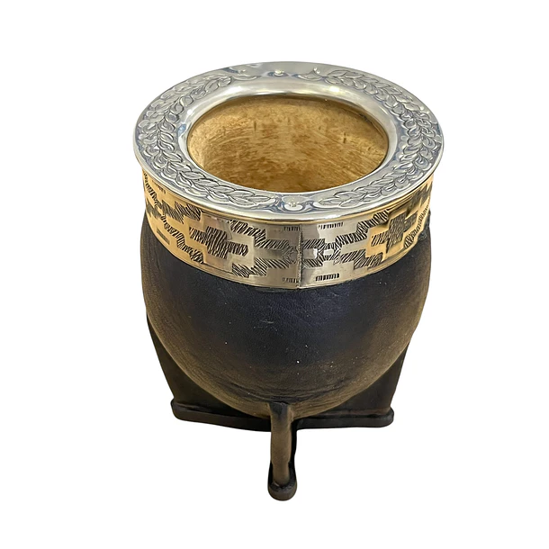 Mate Imperial Calabaza Negro | Virola Cincelada  1