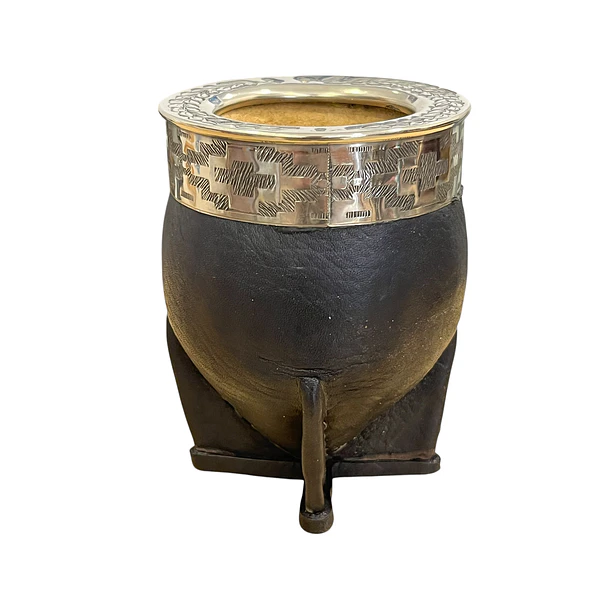 Mate Imperial Calabaza Negro | Virola Cincelada  2
