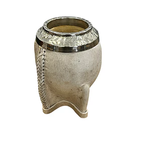 Mate Torpedo Calabaza Premium Crudo | Virola Cincelada  