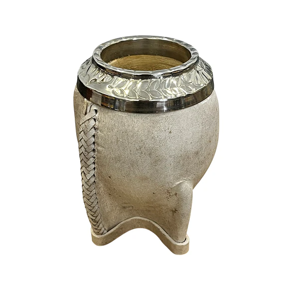 Mate Torpedo Calabaza Premium Crudo | Virola Cincelada   1