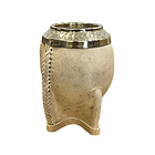 Mate Torpedo Calabaza Premium Crudo | Virola Cincelada   2